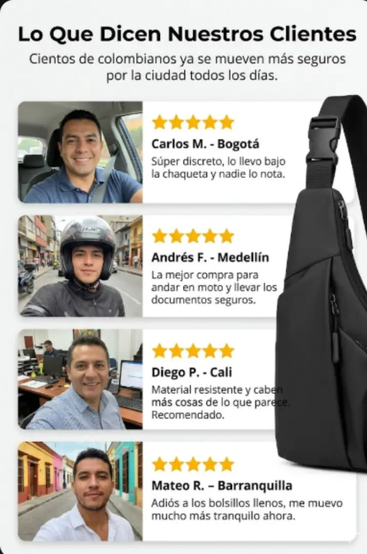 Bolso Manos Libres Antirrobo SafetyBag