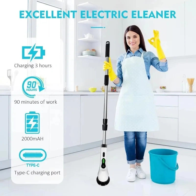 Cepillo eléctrico 9 en 1 LimpiaFácil Pro - Limpia tu hogar sin esfuerzo.